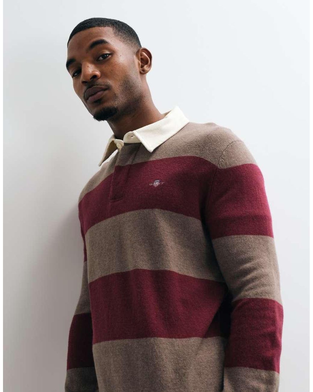 Gant Red Striped Rugby Polo for men