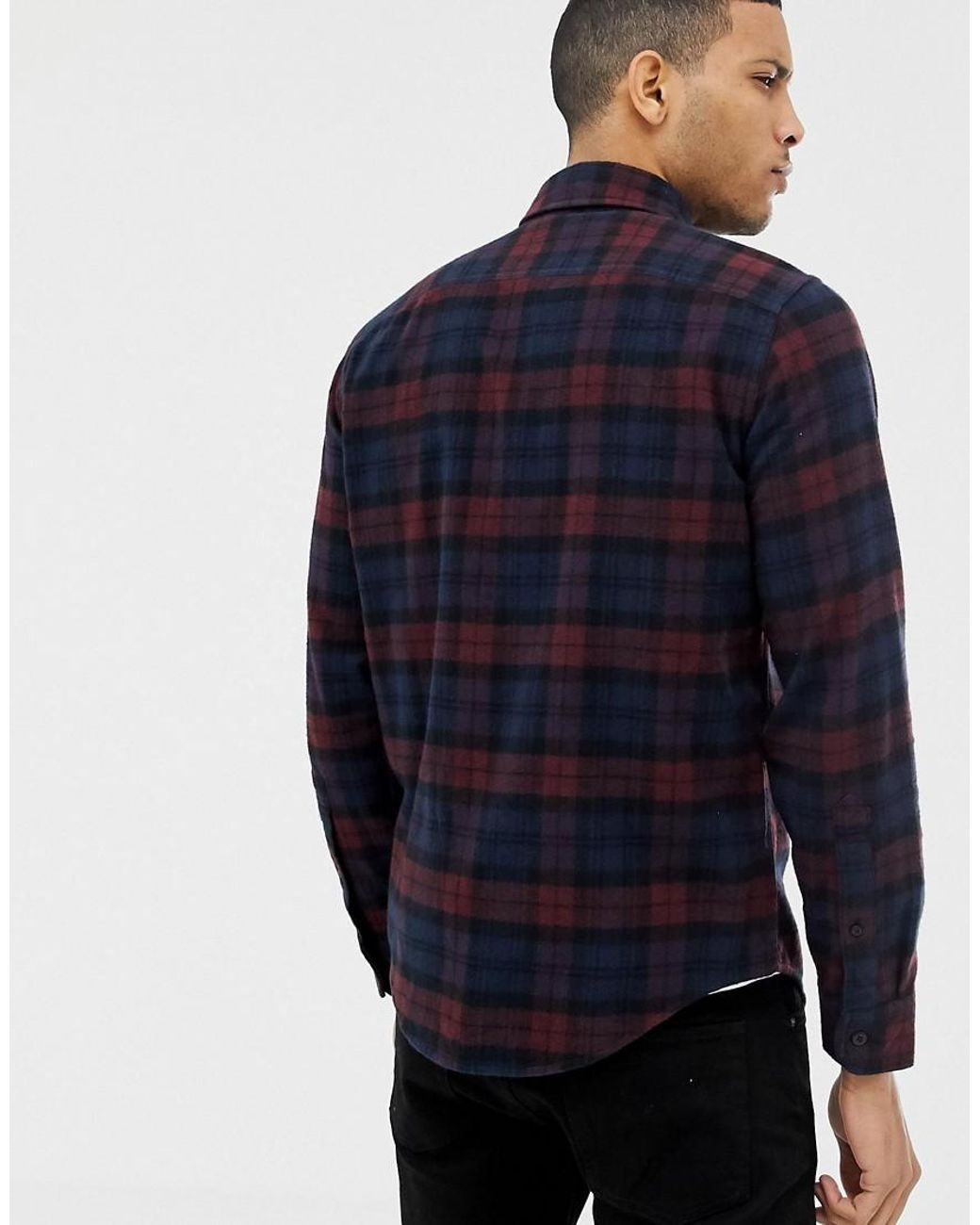 Pocket Check Flannel Shirt Slim Fit 