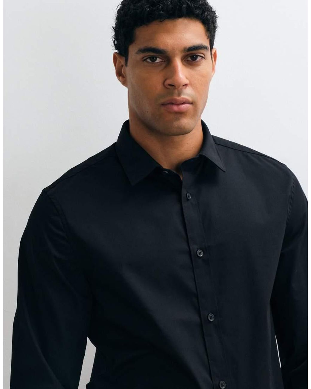 ASOS Black Regular Fit Smart Shirt for men