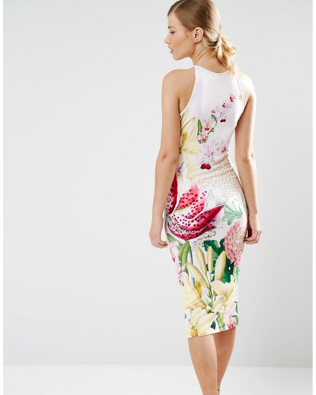 Ted Baker Julee Midi Dress In Encyclopedia Floral Print