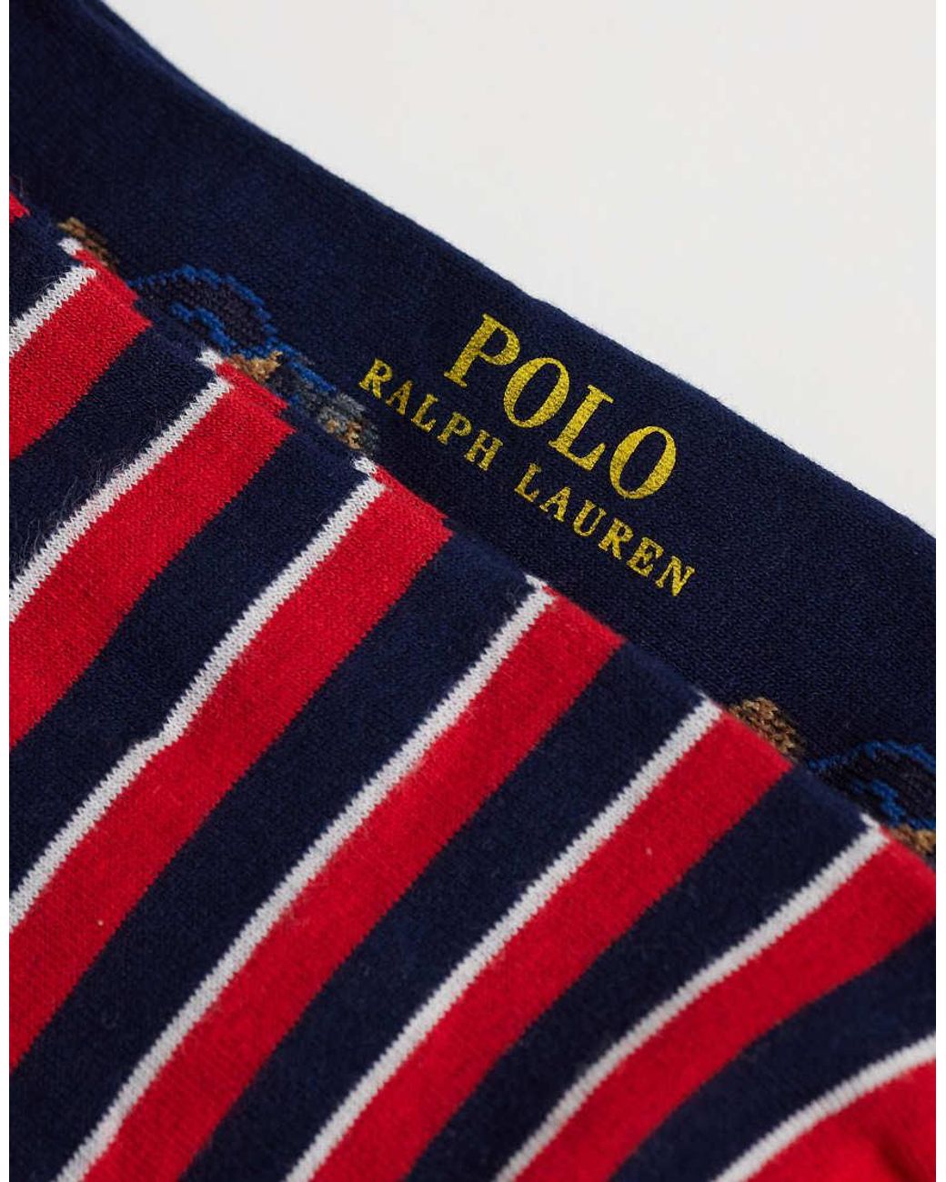 Polo Ralph Lauren Blue Bear Print 2 Pack Crew Socks for men