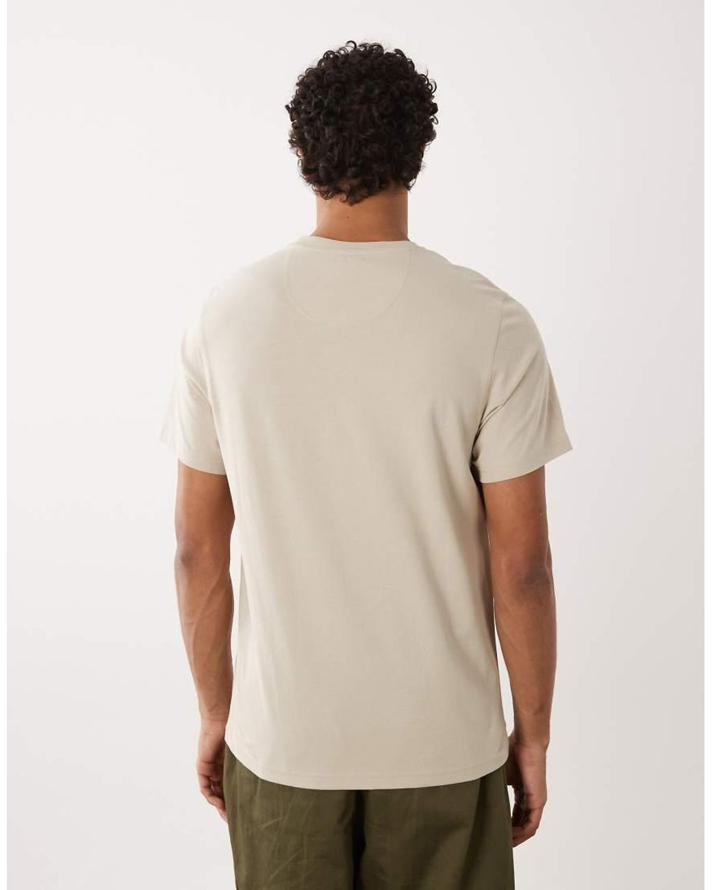 Barbour Natural Kilnwick Tartan Check Logo T-shirt for men