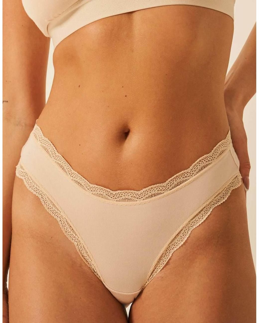 Stripe & Stare Natural Brazilian Knicker Four Pack