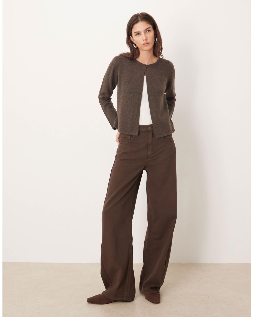 Jdy Gray Single Button Cardigan