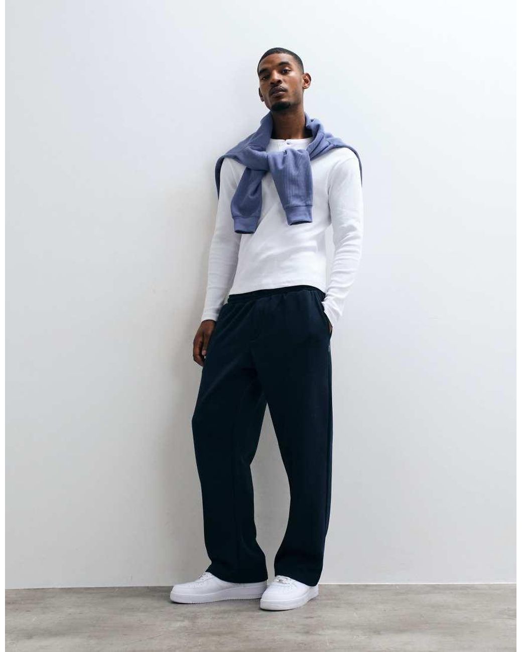 Jack & Jones White Wide Leg joggers for men