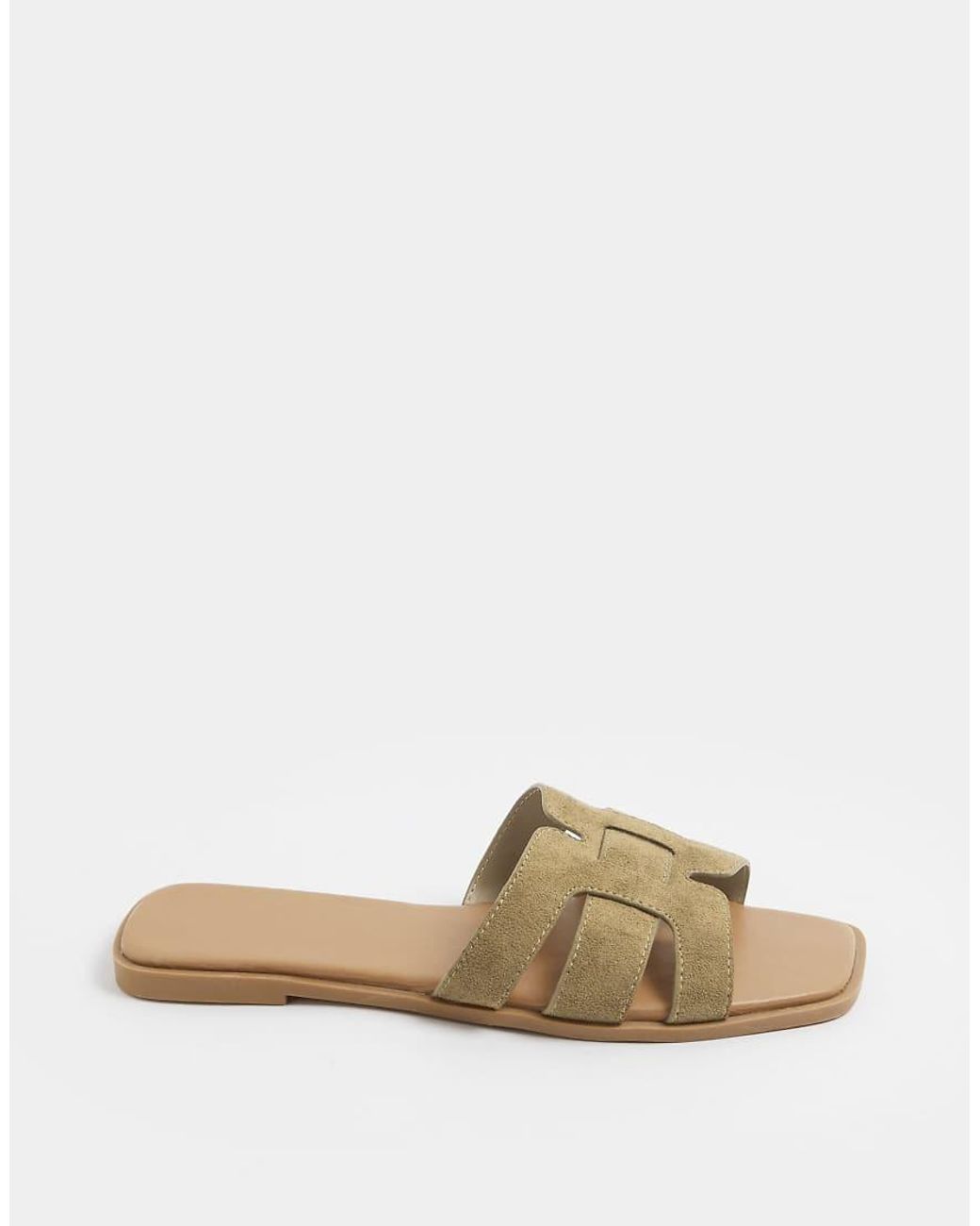 Yours Clothing Natural Cut Out Mule Sandals