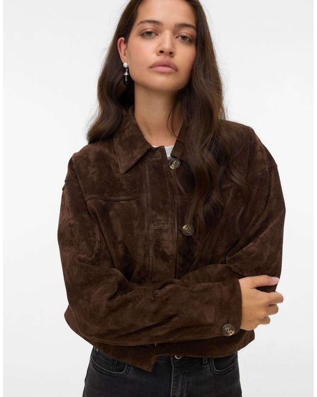 Vero Moda Brown Suede Jacket
