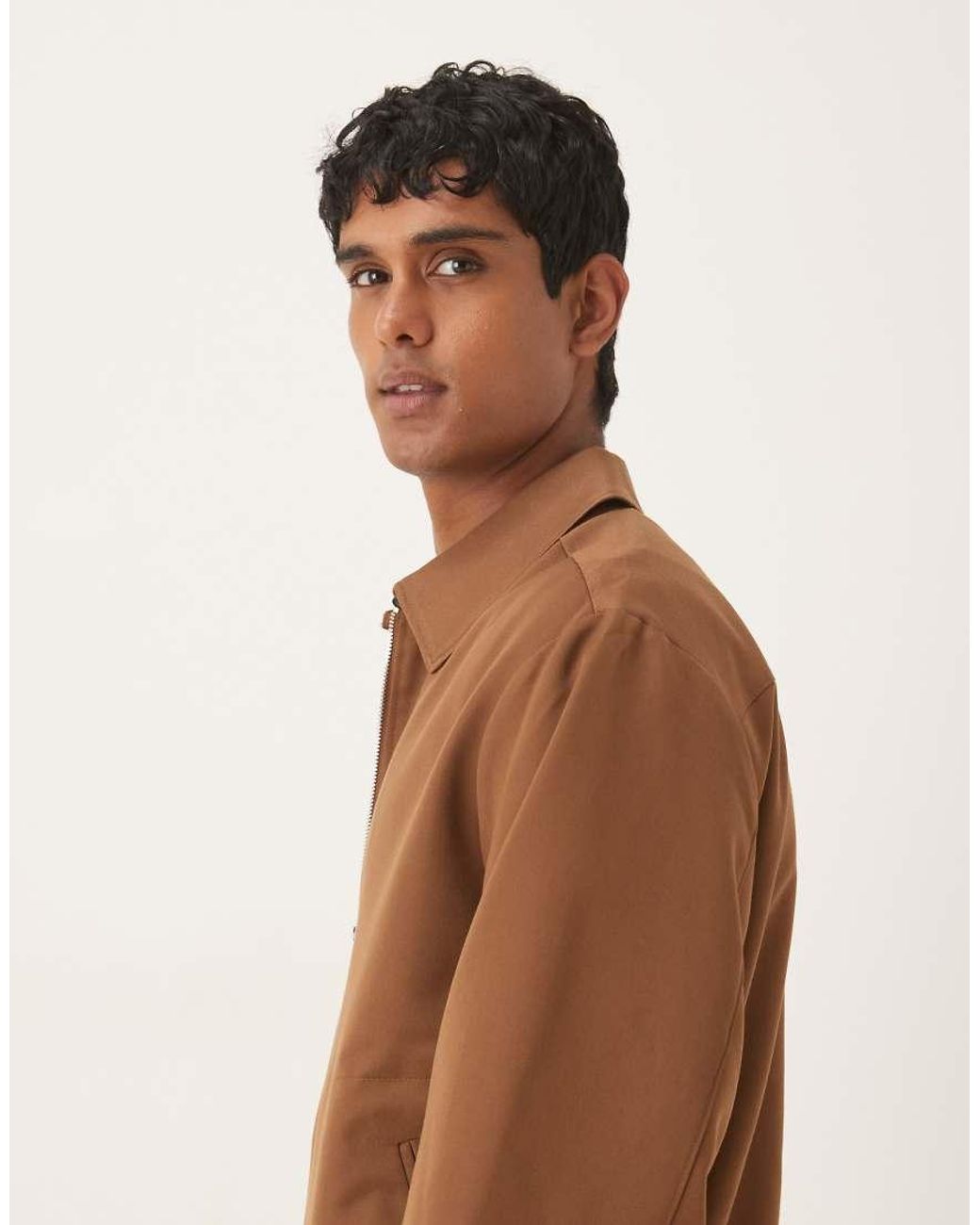 ASOS Brown Smart Co-Ord Oversized Blouson Jacket for men