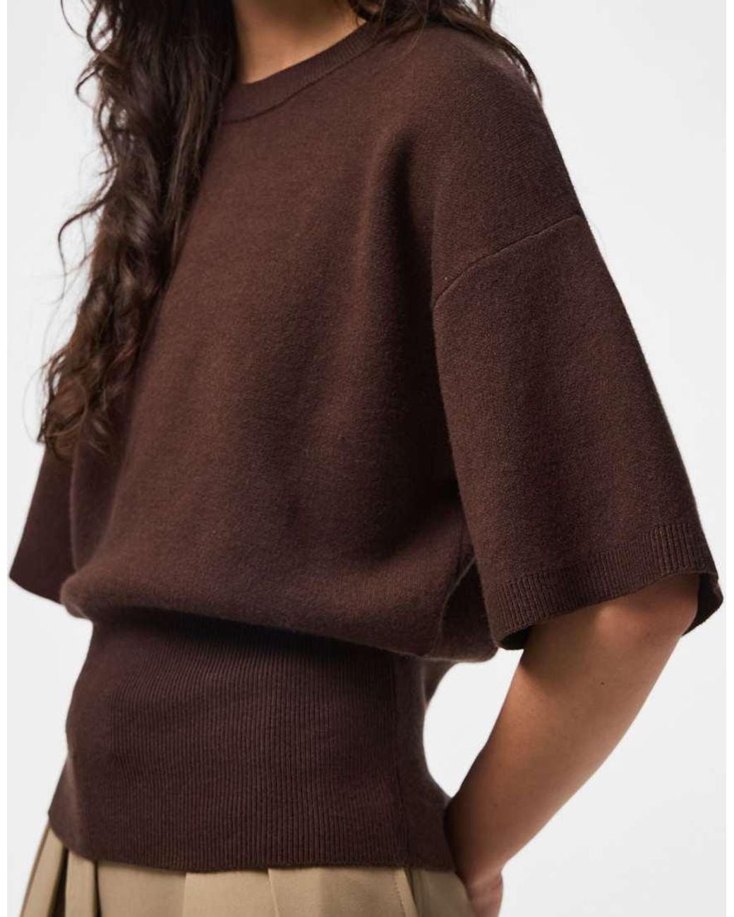 Pieces Brown T-shirt