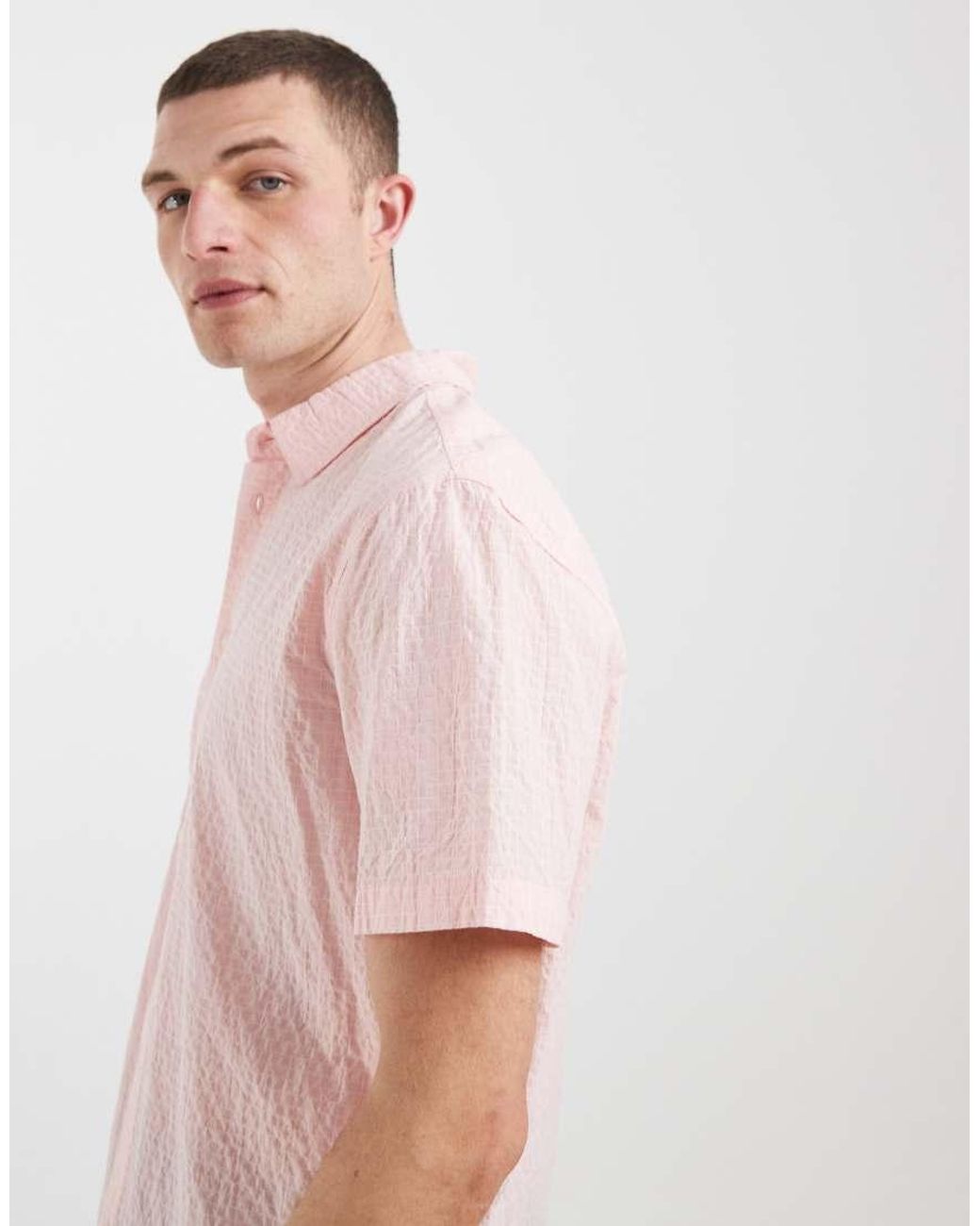 Camicia Vestibilità Classica di Blend in Pink da Uomo