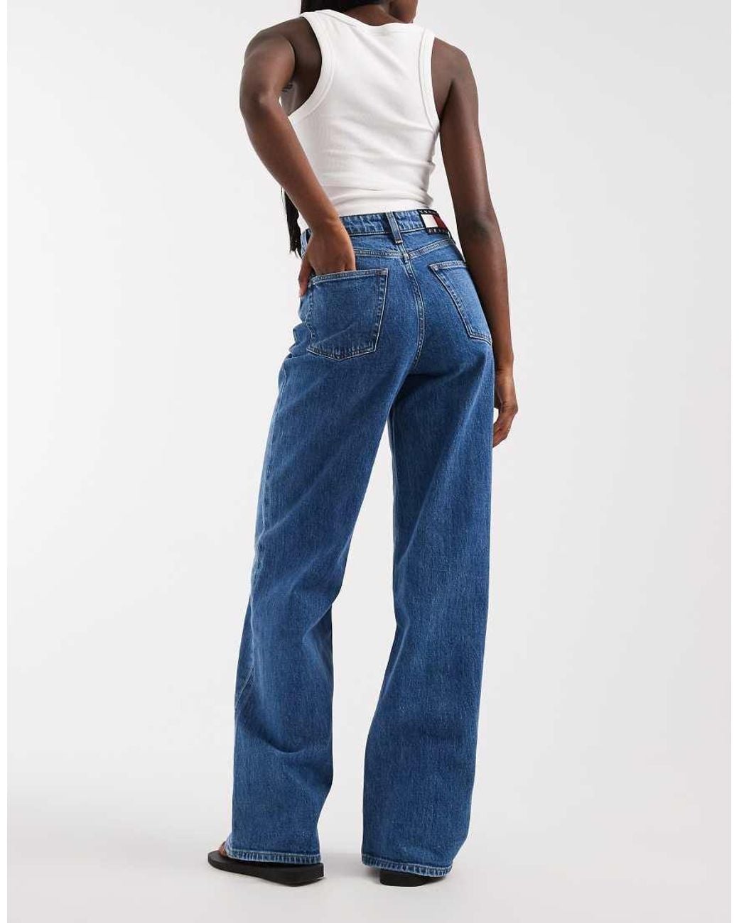 Tommy Hilfiger Blue Claire High Rise Wide Leg Jeans