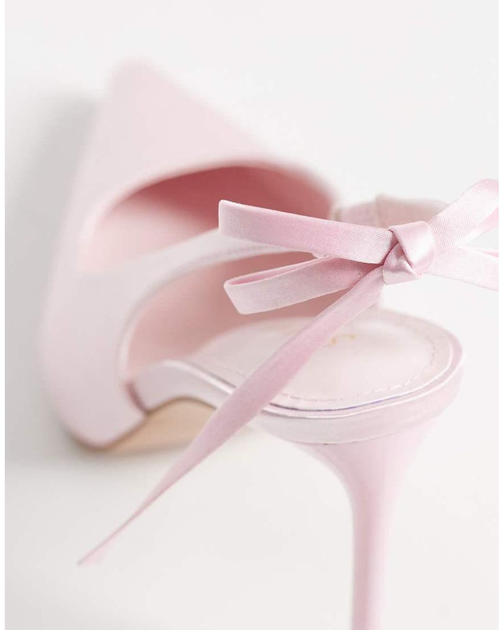 SIMMI Pink Simmi London Celina Wide Fit Slingback Heeled Shoes With Bow