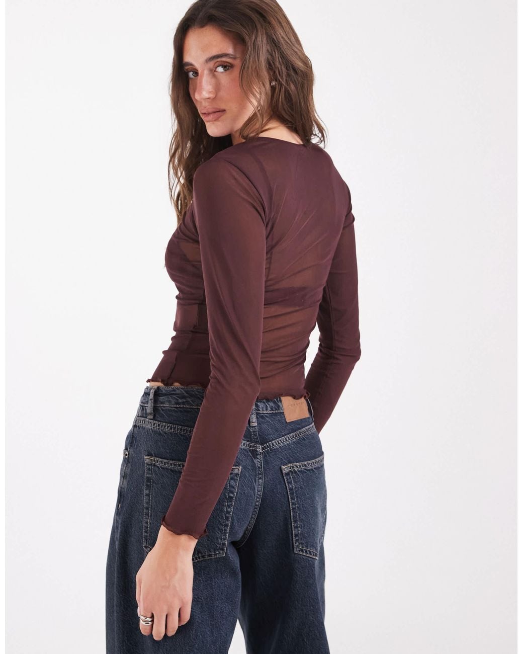 ONLY Purple Mesh Top