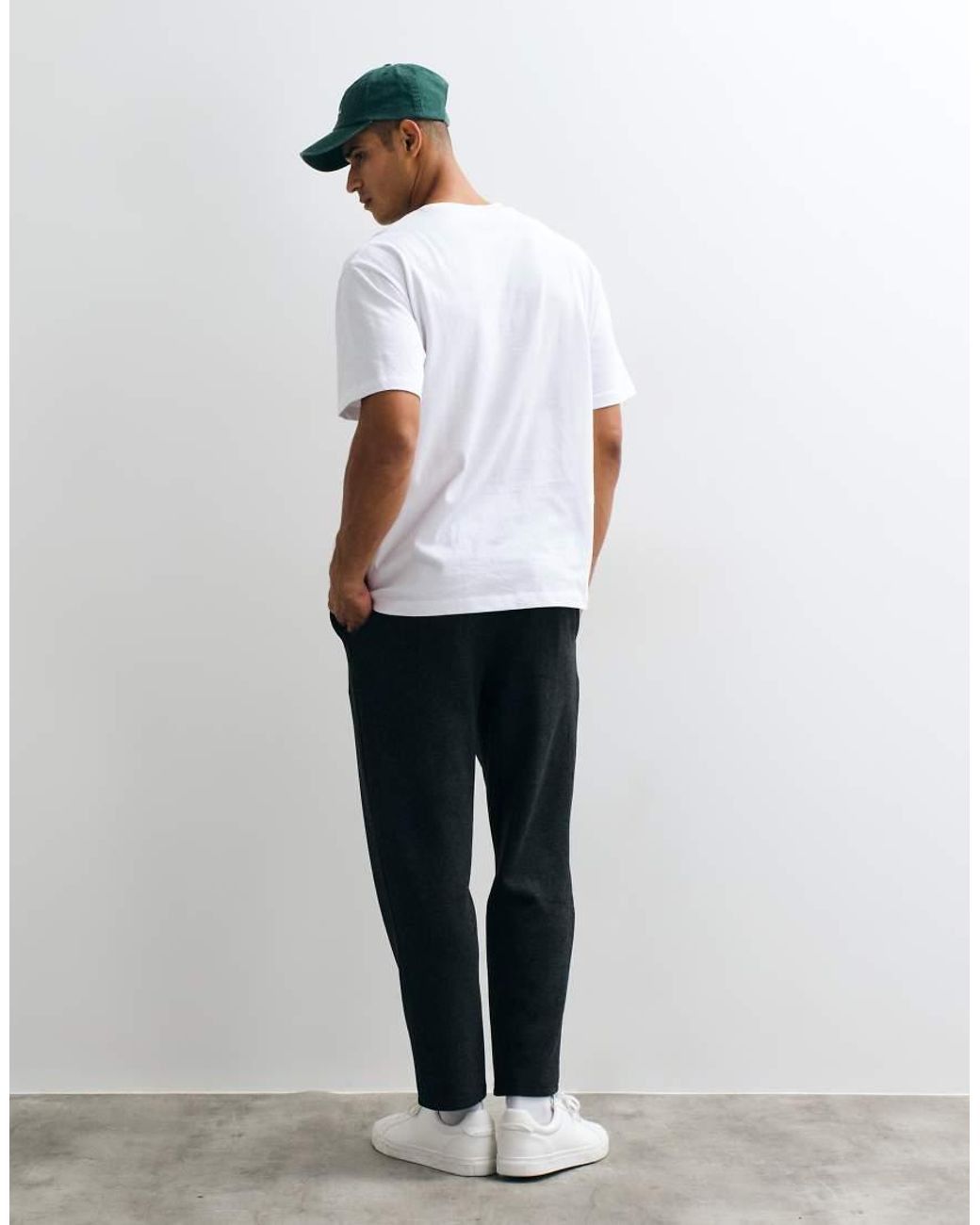 Mango White Tailored Sweatpants for men