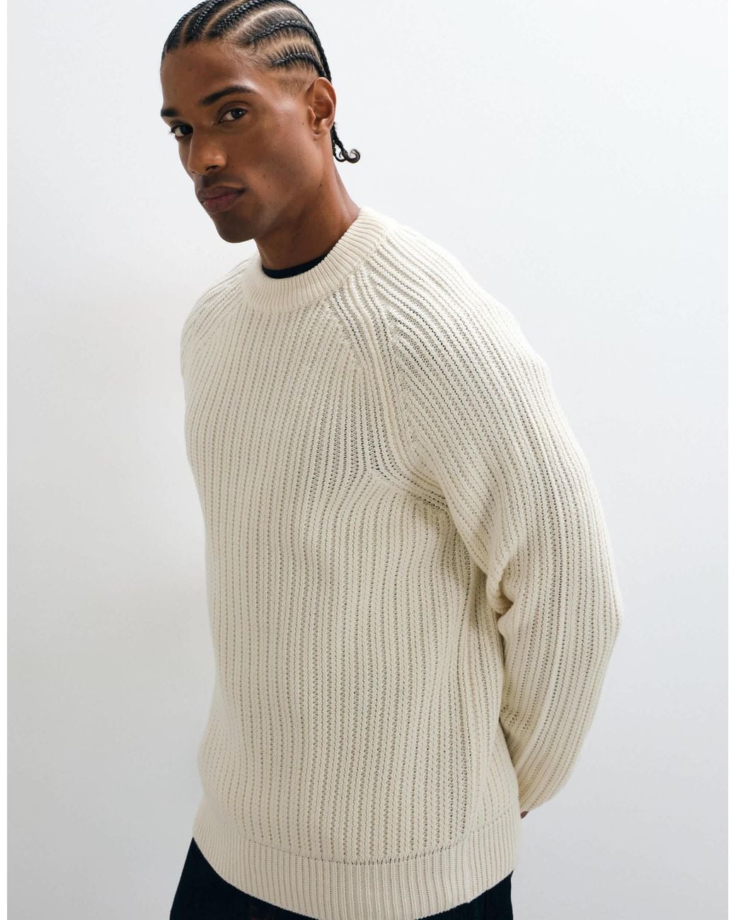 Pull en maille écru Collusion pour homme en coloris Natural