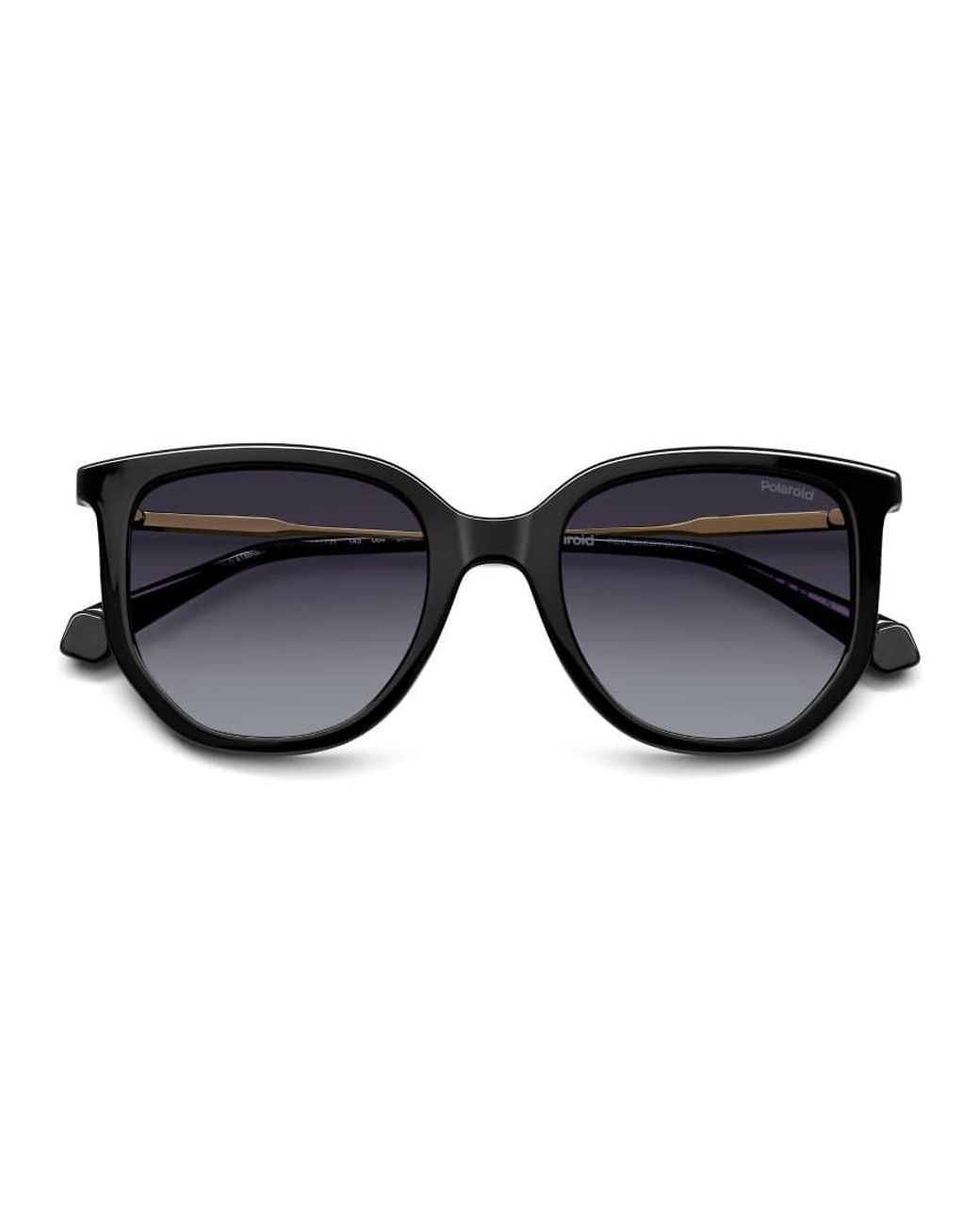 Polaroid Sunglasses Black Oversized Rectangular Sunglasses With Shaded Polarized Lenses