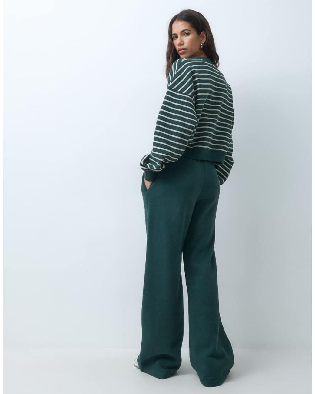 Abercrombie & Fitch Green Wide Leg Jogger Co-Ord