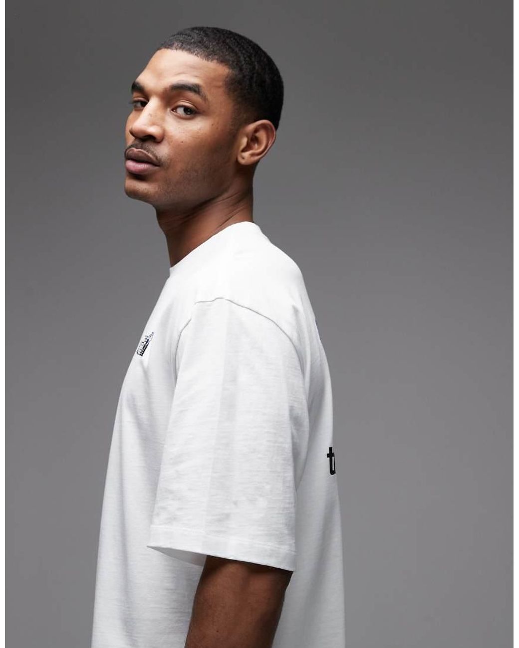 The North Face Gray Blossom Backprint Oversized T-Shirt for men