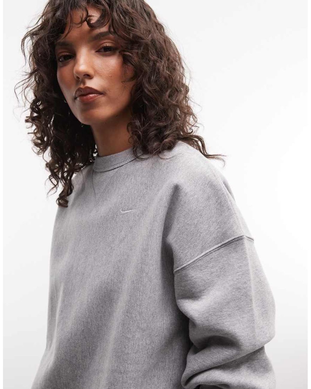 Nike Gray Studio Fleece Heavy Weight Oversized Sweat