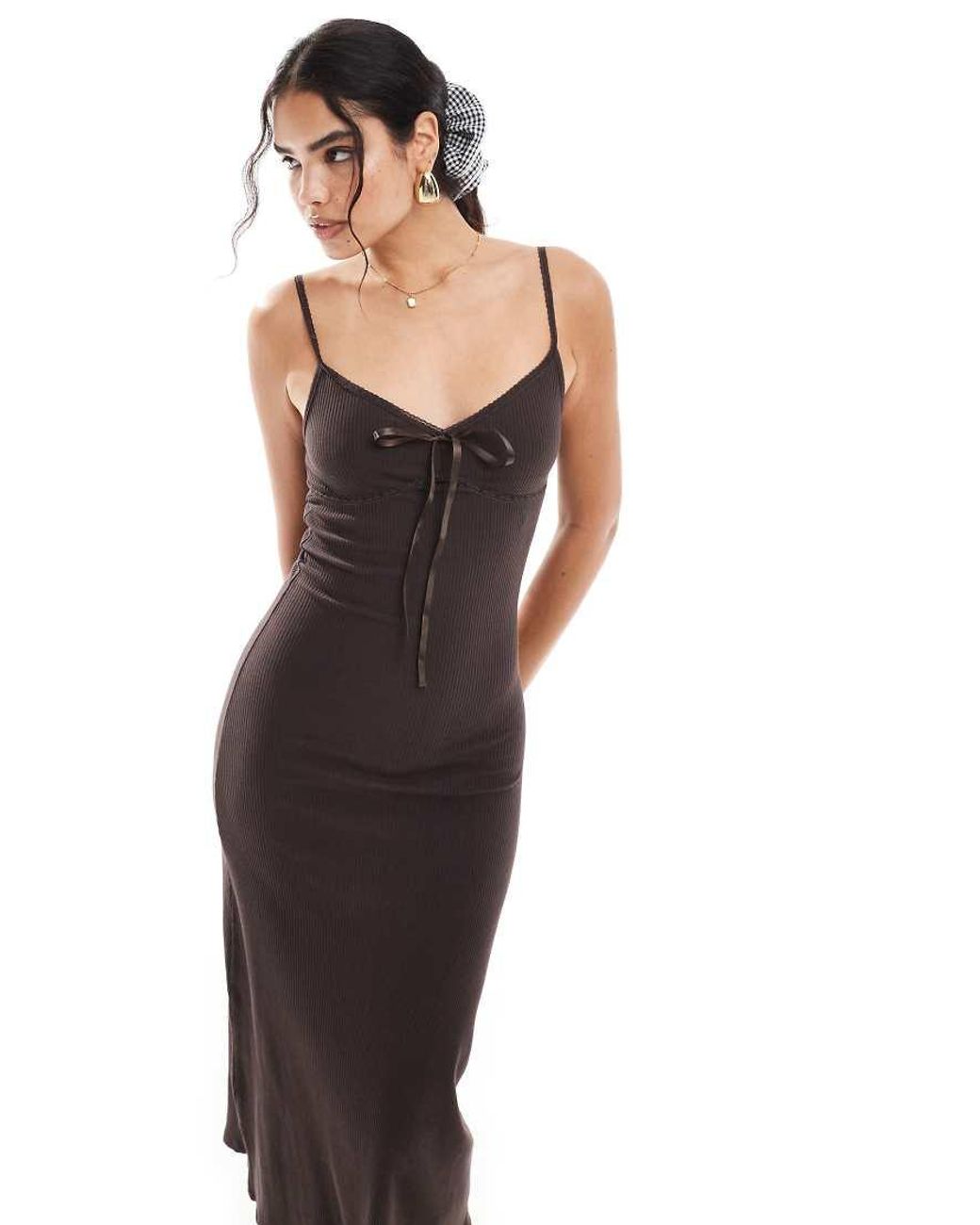 Miss Selfridge Maxi Cami Dress in Black Lyst UK