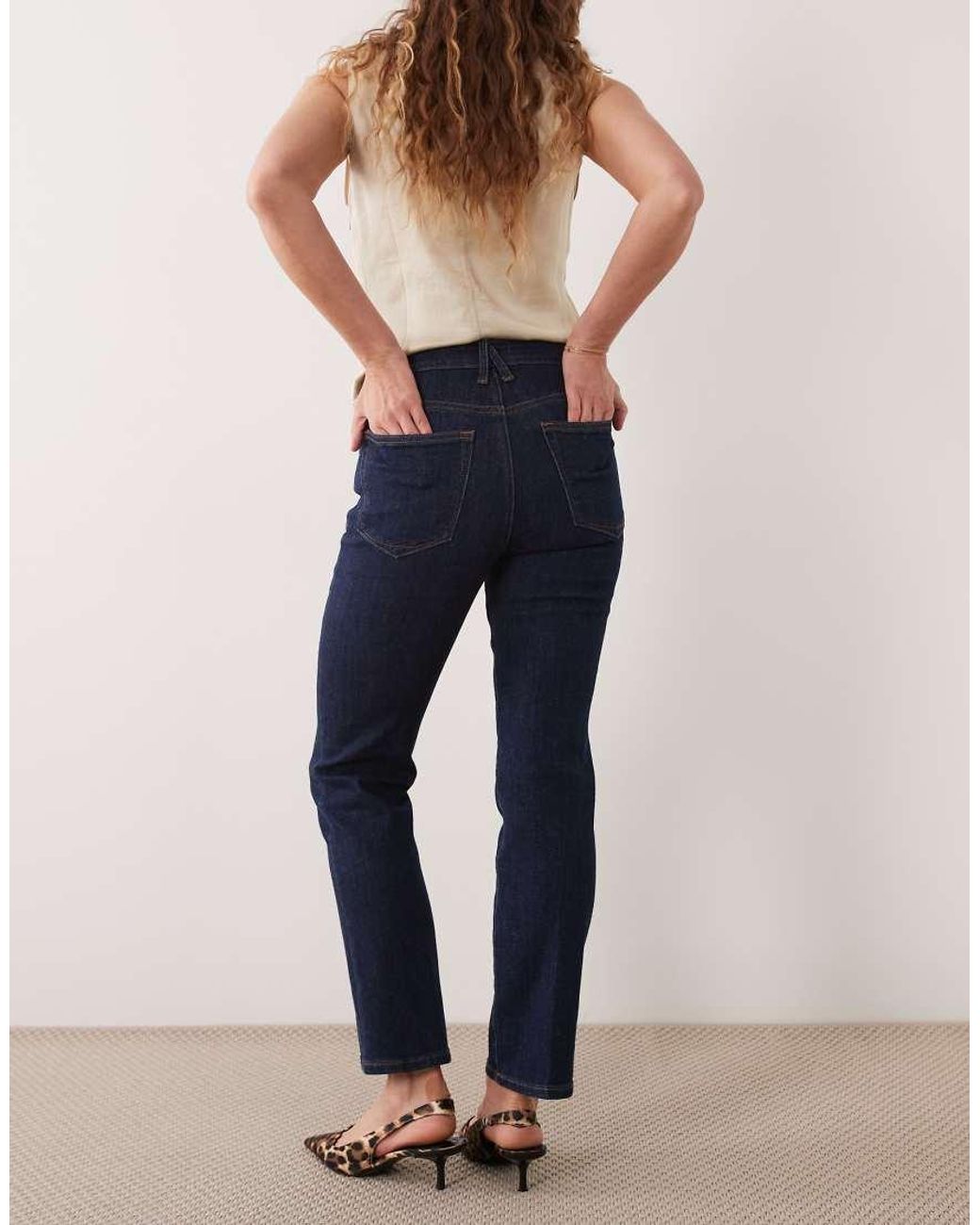 GOOD AMERICAN Blue Good Legs Straight Leg Jeans