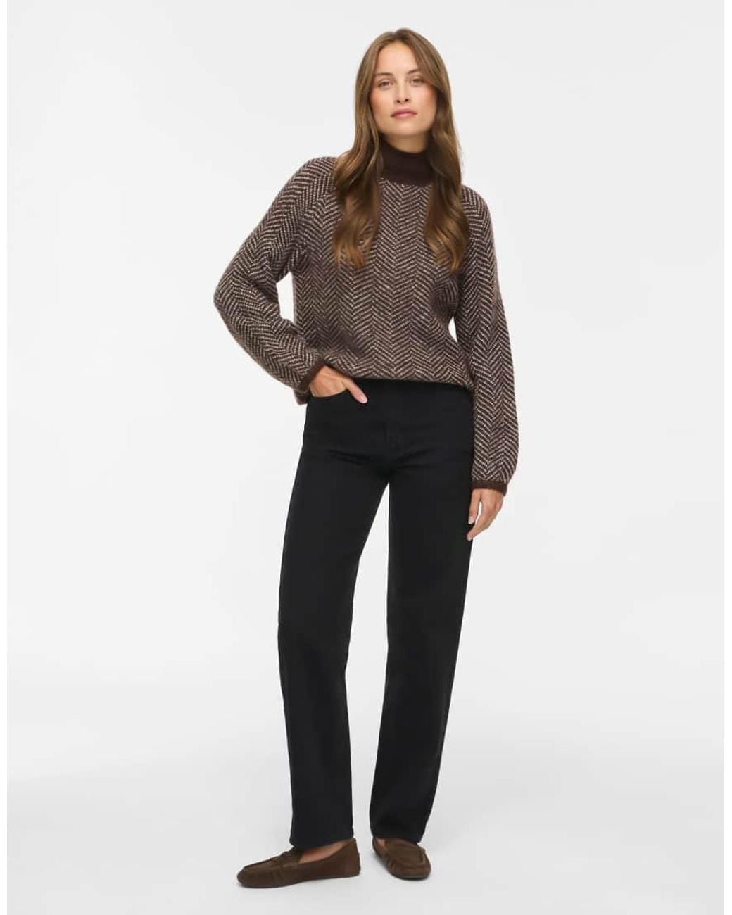 Vila Brown Knitted Pullover