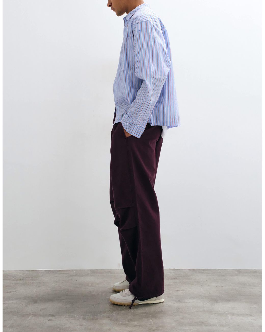 Pantalon ample à bas à nouer ASOS pour homme en coloris Blue
