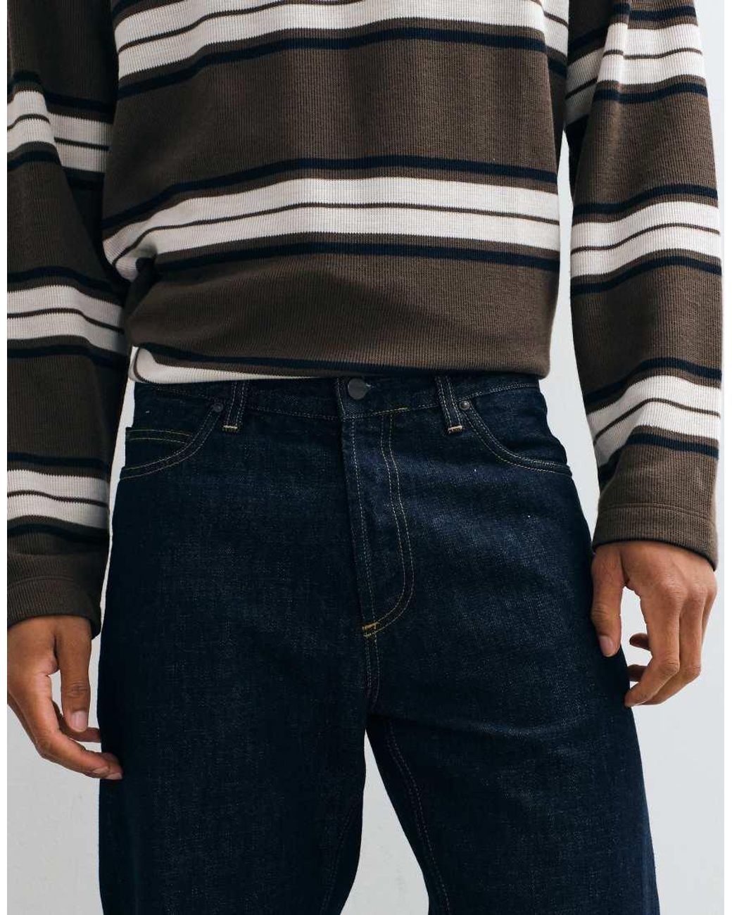 Carhartt Blue Marlow Relaxed Straight Fit Tapered Jeans for men