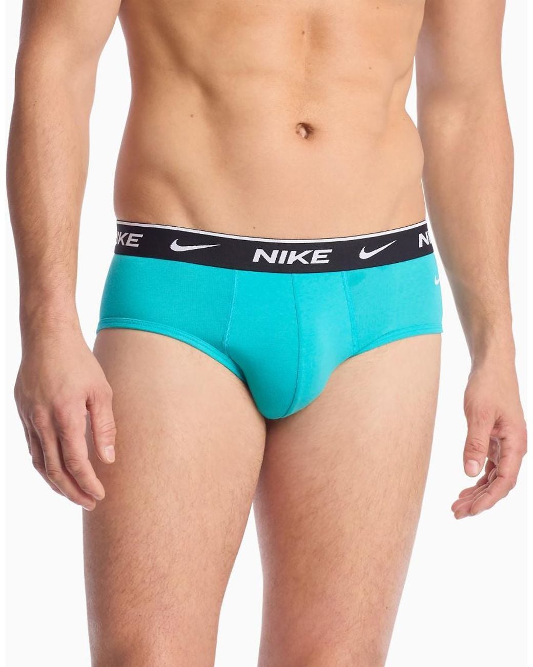 Nike Blue Dri-fit Essential Cotton 5 Pack Hip Briefs for men
