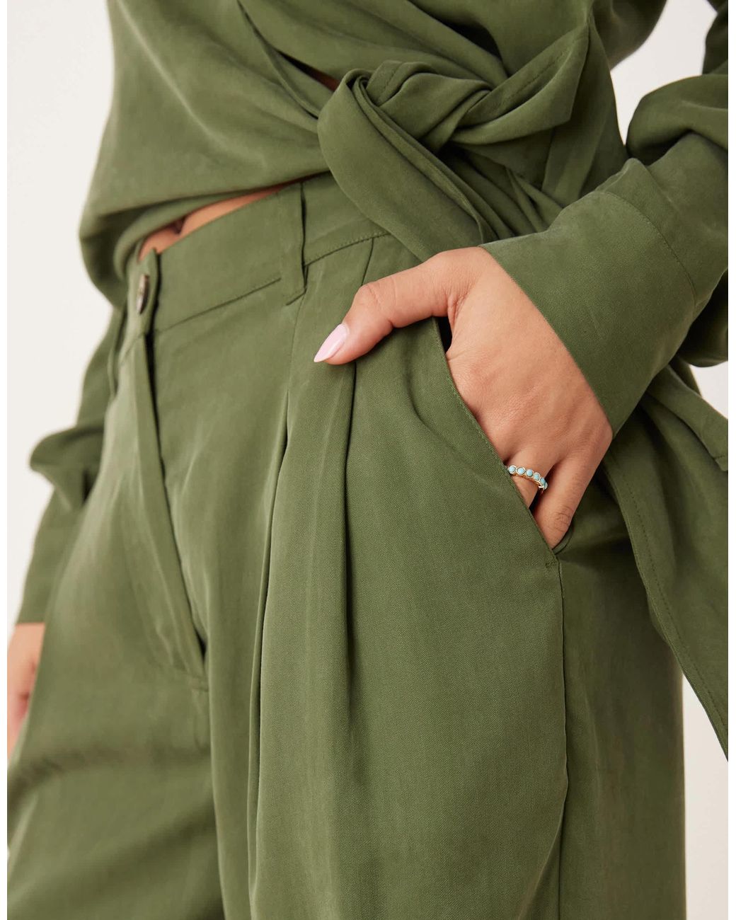 ASOS Green Soft Tapered Pants