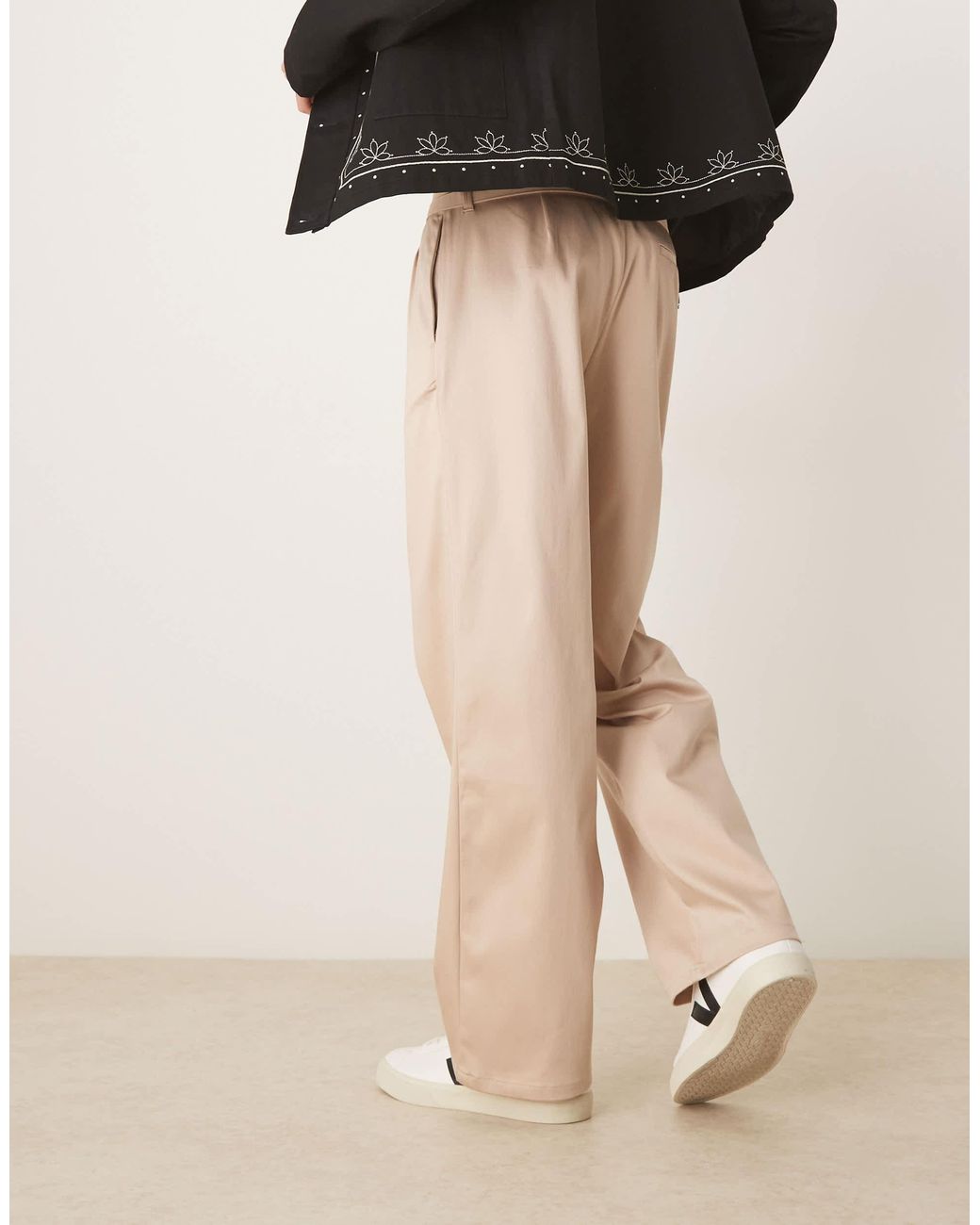 ASOS – elegante hose in Natural für Herren