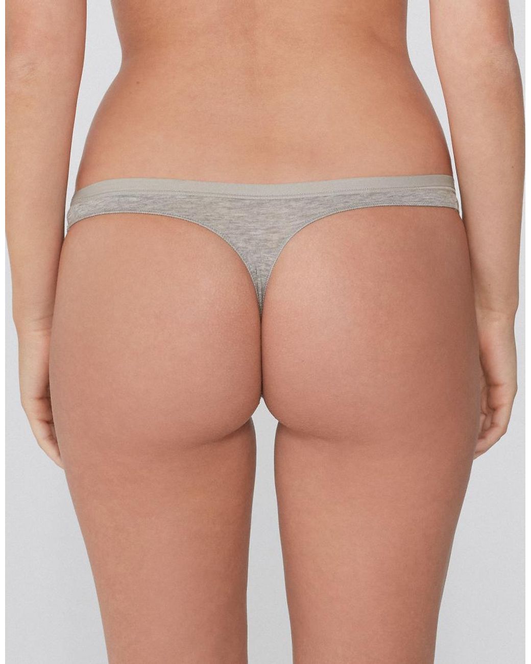 Tezenis Gray Cotton G-String
