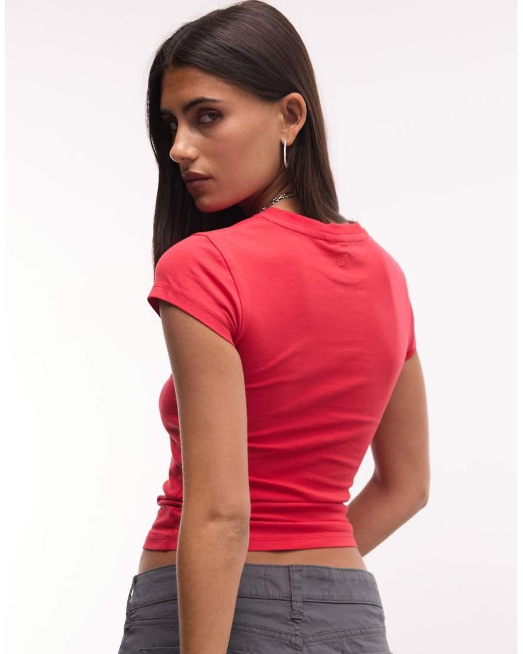 Collusion Red Fitted Tee
