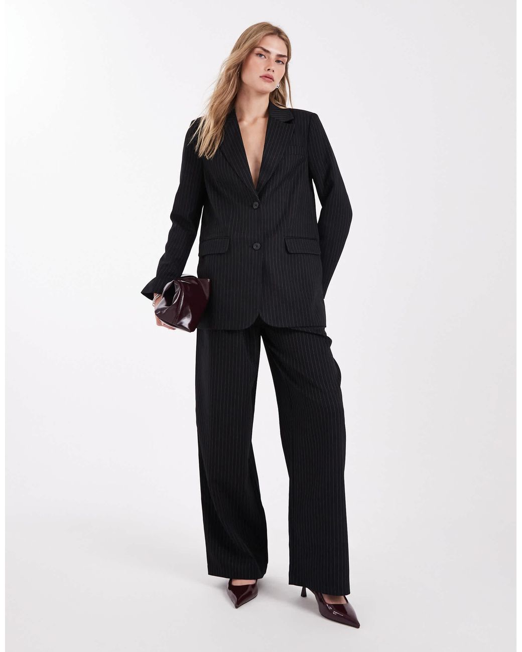 ONLY Black – einreihiger oversize-blazer
