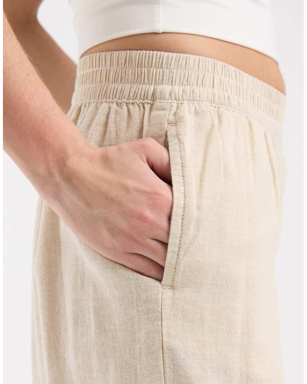 JJXX Natural Linen Blend Pants