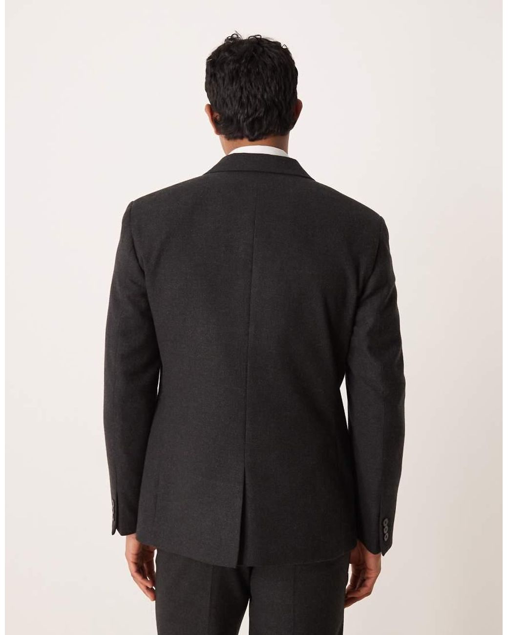 ASOS Black Wool Look Slim Suit Jacket for men
