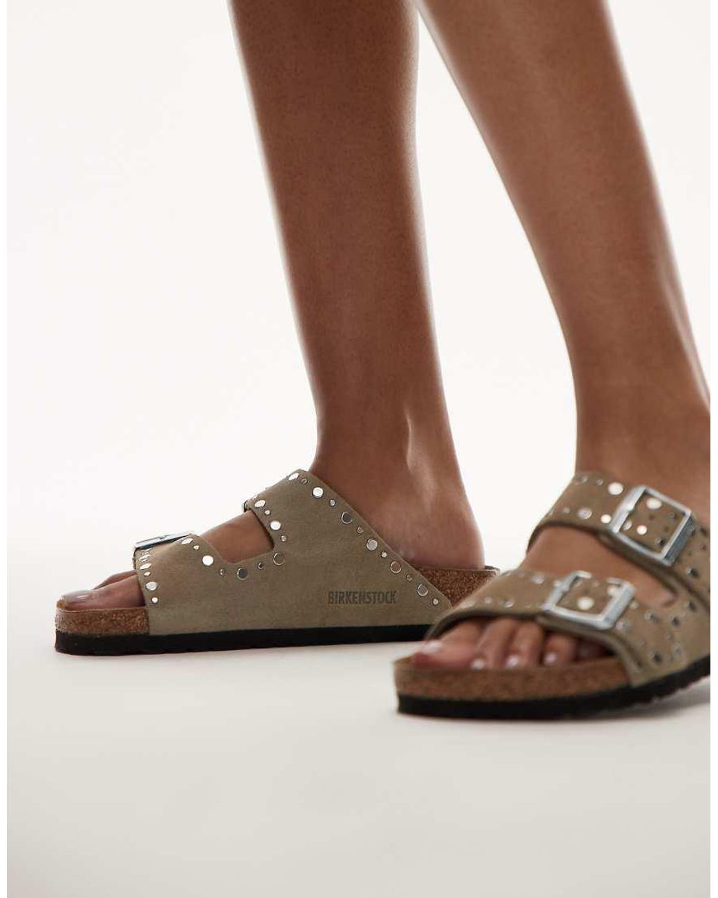 Birkenstock Brown Arizona Rivet Suede Sandal