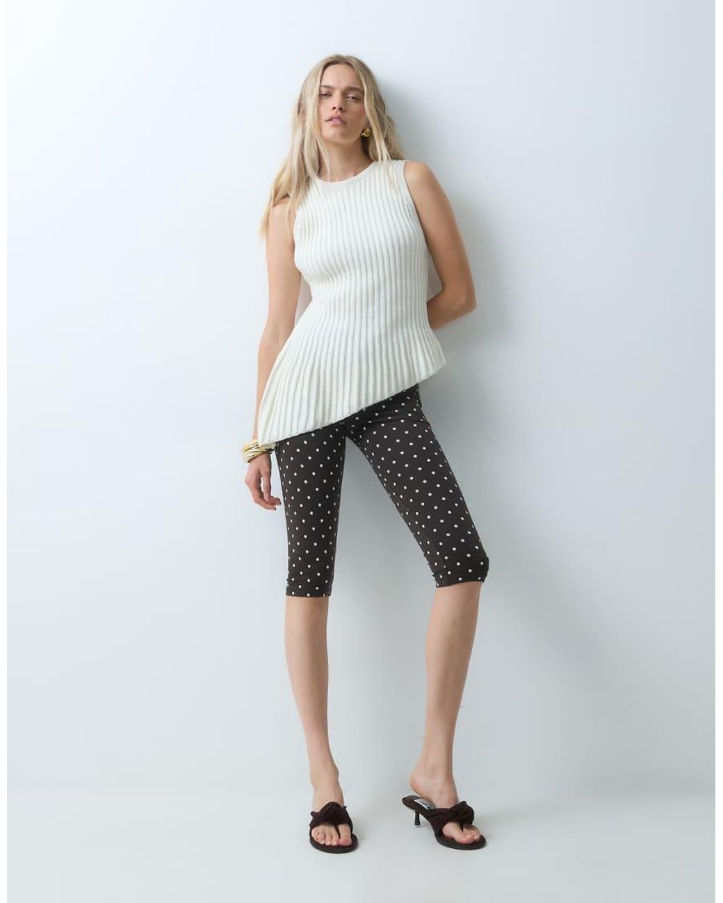 ONLY White Jersey Capri legging