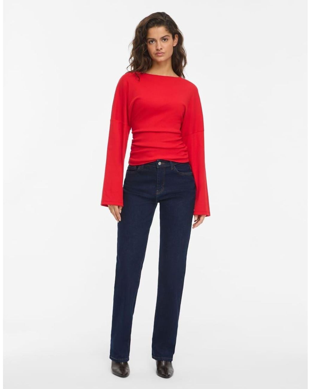 Noisy May Red Long Sleeved Top