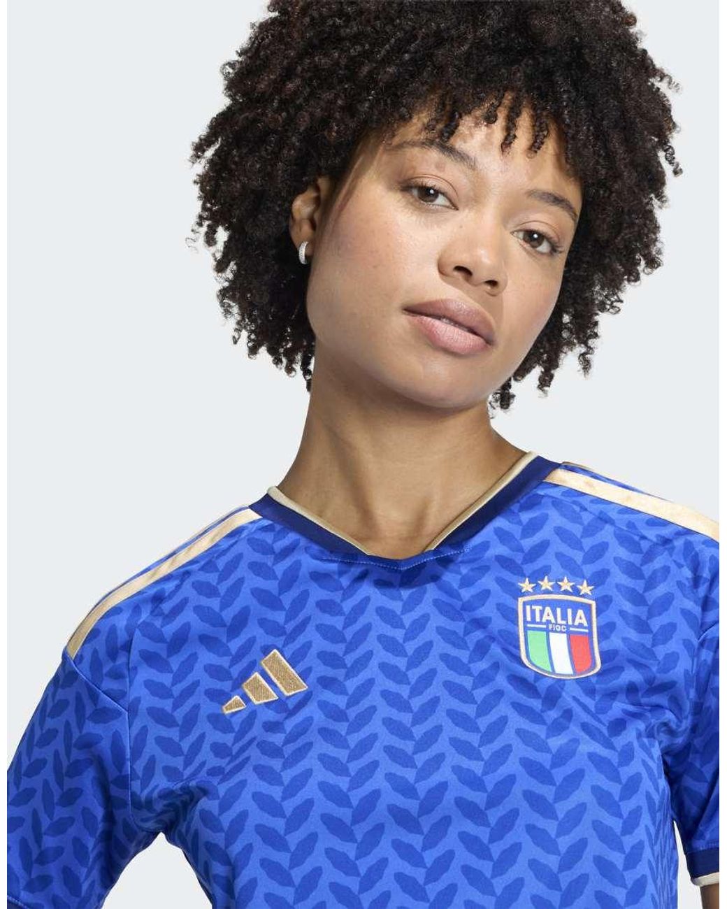 Adidas Originals Blue Italy 26 Home Cropped Jersey