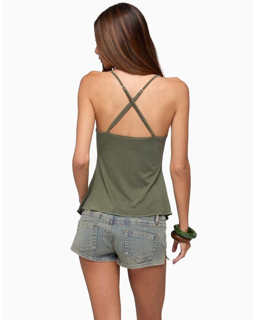 Edikted Green Kirstine Bead Patch Tank Top