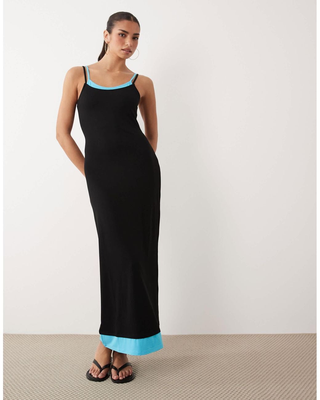 ASOS White Double Layer Maxi Dress