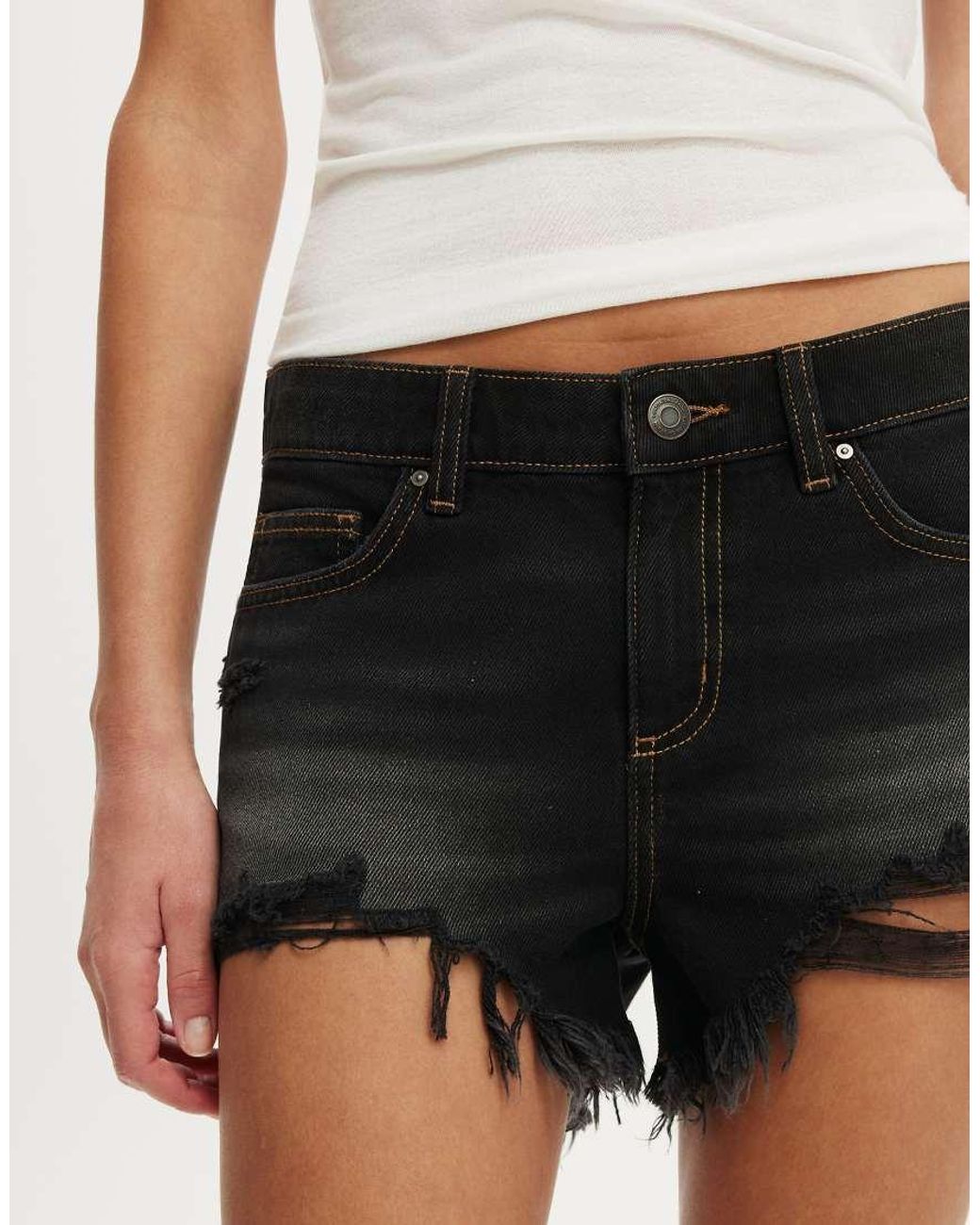 Cotton On White Saturday Denim Short