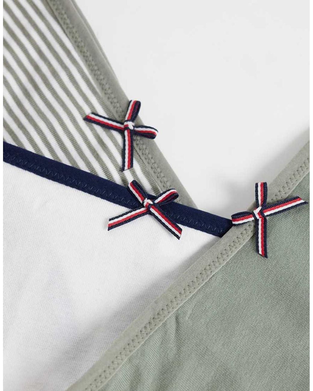 Tommy Hilfiger Metallic 3 Pack Lingerie Thongs With Bows