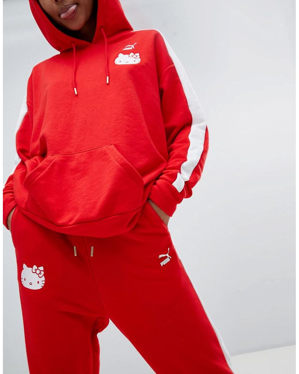PUMA X Hello Kitty Joggers in Red | Lyst