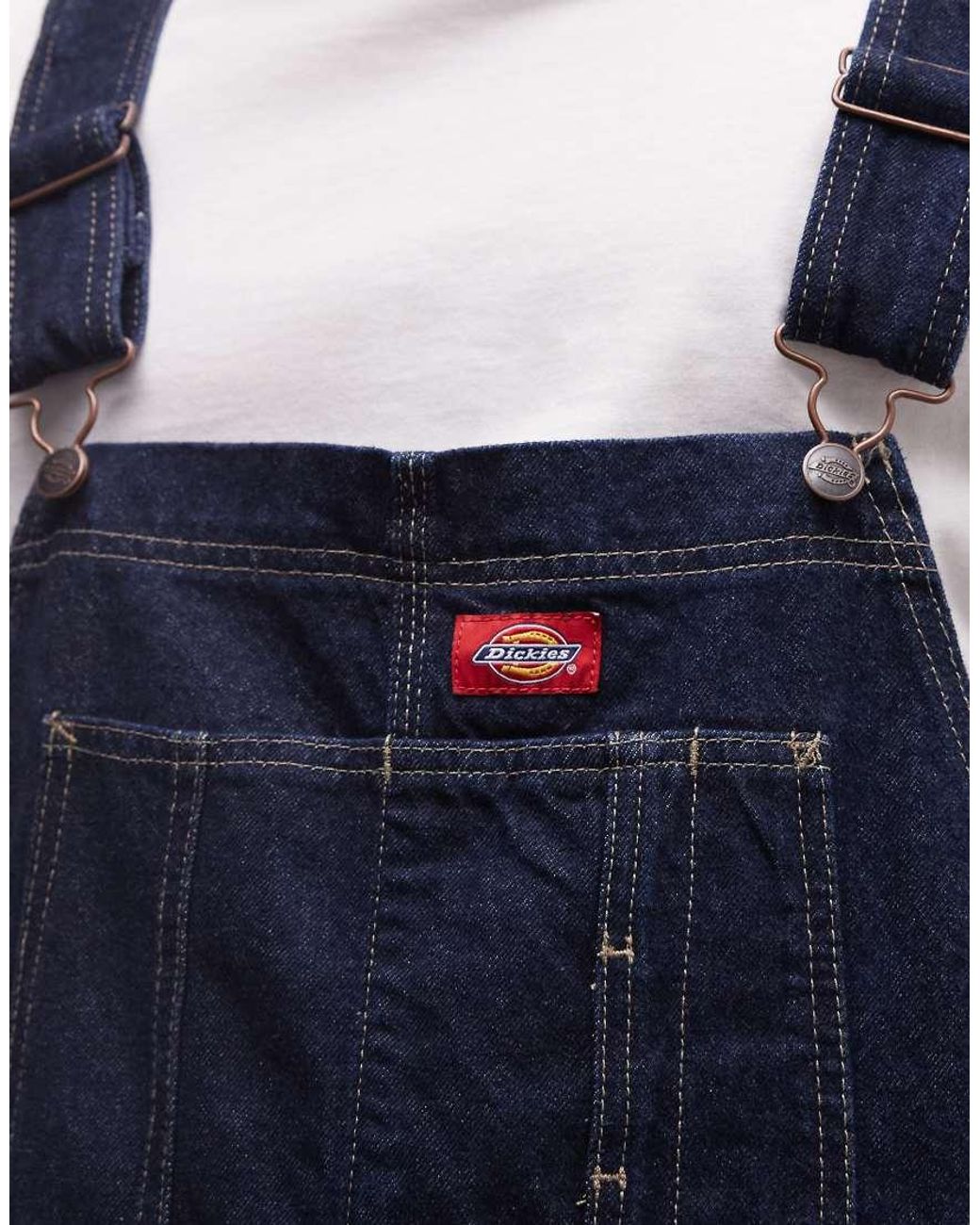 Dickies Blue Loose Denim Dungarees for men