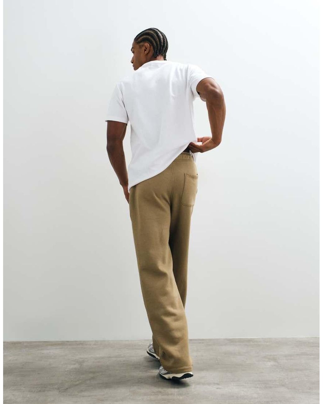 ASOS Brown Essentials Wide jogger for men