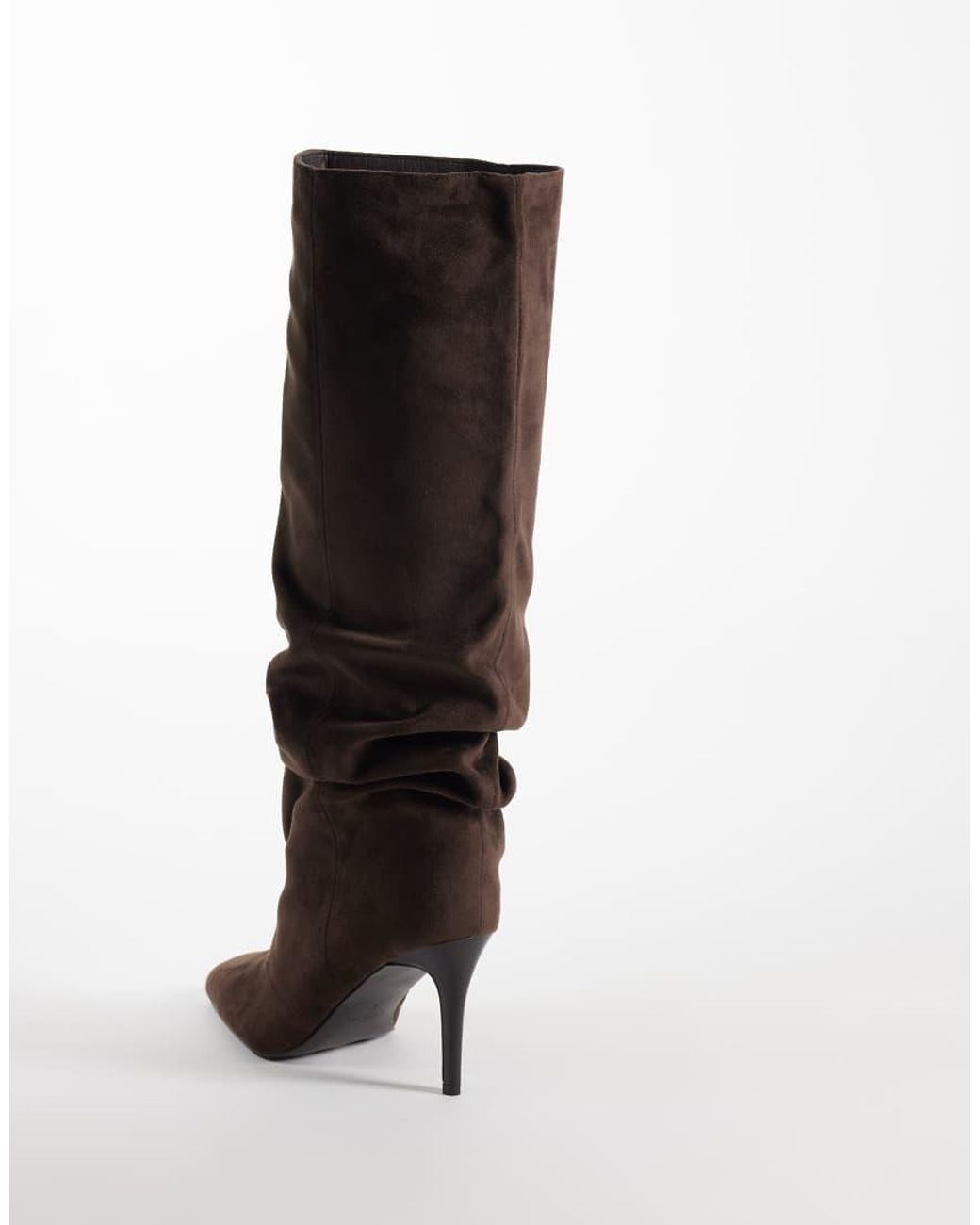 SIMMI Brown Simmi London Wide Fit Reece Ruched Knee Boots
