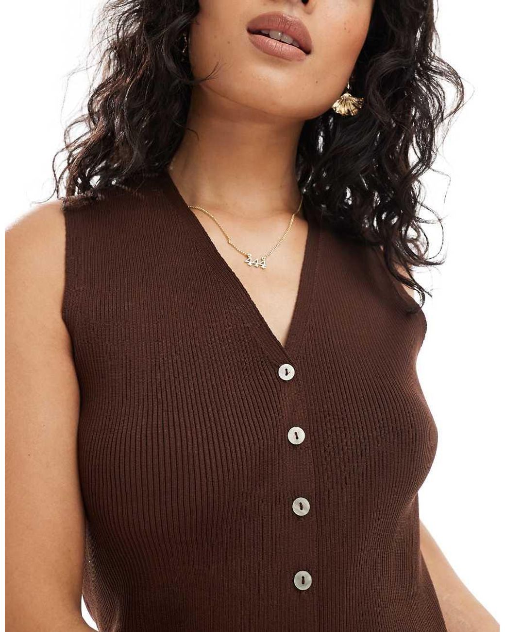 ASOS Blue Neat Fit Waistcoat With Split Front