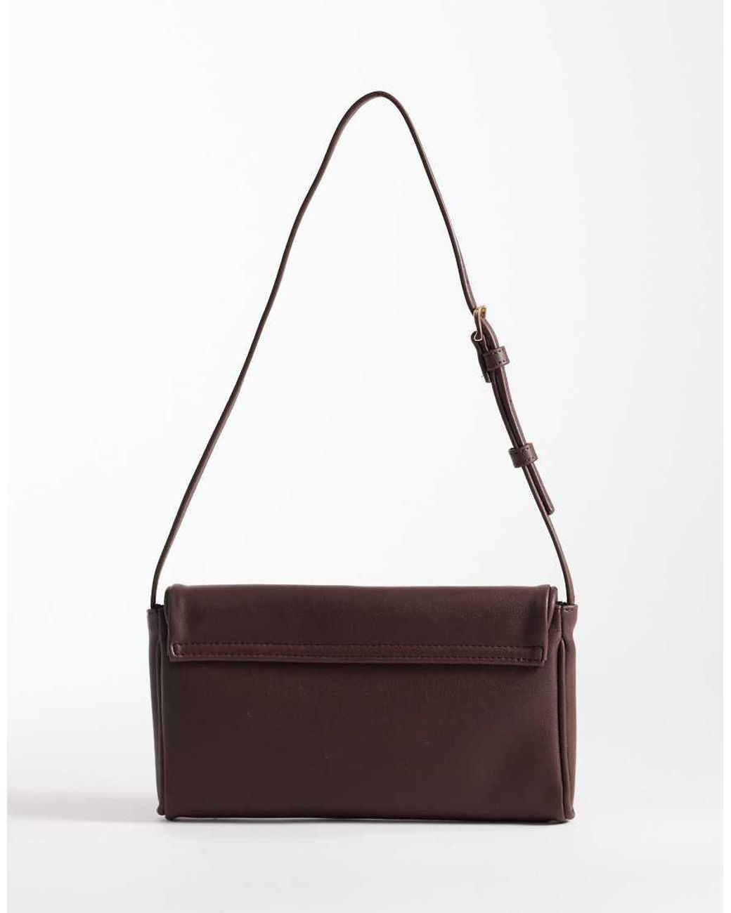 ASOS Brown Envelope Skinny Shoulder Bag